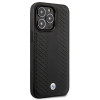 BMW BMHCP14L22RFGK Leather Diamond Pattern pevné puzdro pre iPhone 14 Pro 6,1", čierne