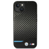 BMW BMHCP14M22NBCK puzdro pre iPhone 14 Plus, čierne, Leather Carbon