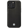 BMW BMHMP14L22RFGK Leather Diamond Pattern MagSafe puzdro pre Apple iPhone 14 Pro 6,1″, čierne