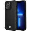 BMW BMHMP14X22RFGK Leather Diamond Pattern MagSafe puzdro pre Apple iPhone 14 Pro Max 6,7″, čierne