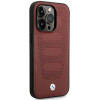 BMW BMHMP14L22RPSR Leather Seats Pattern MagSafe puzdro pre Apple iPhone 14 Pro 6,1″, bordové