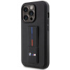 BMW BMHCP14L22GSLK Grip Stand Hot Stamp tvrdé puzdro pre Apple iPhone 14 Pro, čierne