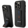 BMW BMHCP14X22GSLK Grip Stand Hot Stamp tvrdé puzdro pre Apple iPhone 14 Pro Max, čierne