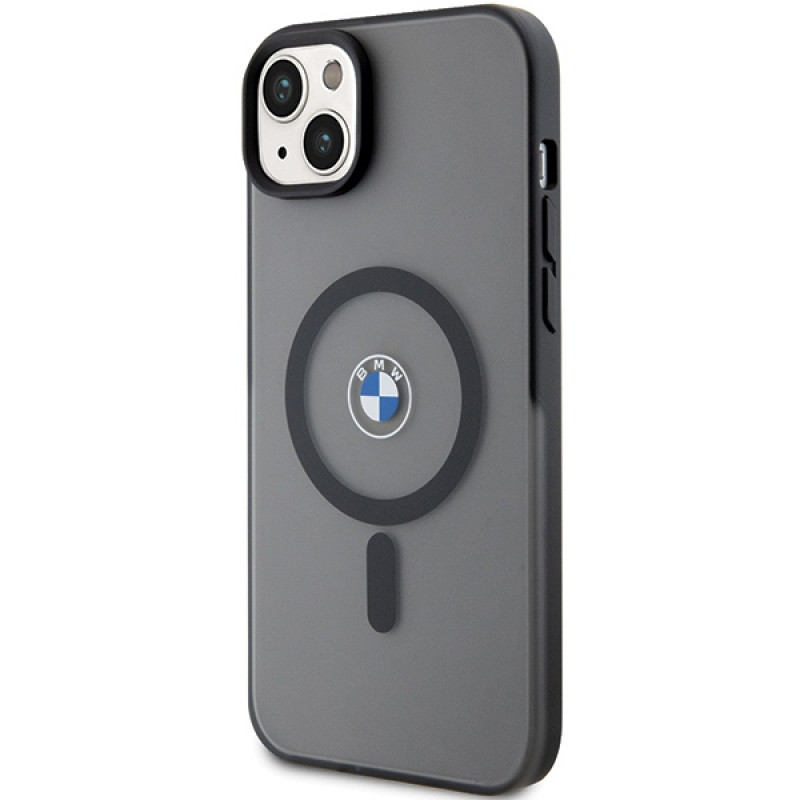 BMW BMHMP14MDSLK Signature MagSafe tvrdé puzdro pre Apple iPhone 14 Plus / 15 Plus, čierne