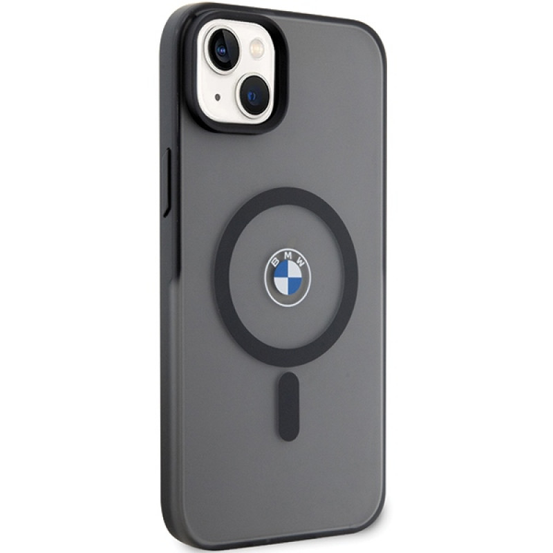 BMW BMHMP14MDSLK Signature MagSafe tvrdé puzdro pre Apple iPhone 14 Plus / 15 Plus, čierne