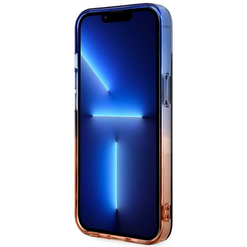 BMW BMHMP14MHTGE Gradient Bumper MagSafe tvrdé puzdro pre Apple iPhone 14 Plus / 15 Plus, sivé