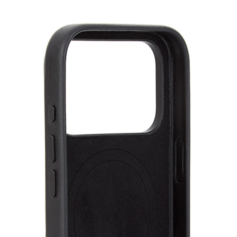 Mujjo Troubadour kožené puzdro pre Apple iPhone 18 Pro / 17 Pro, MagSafe, čierne