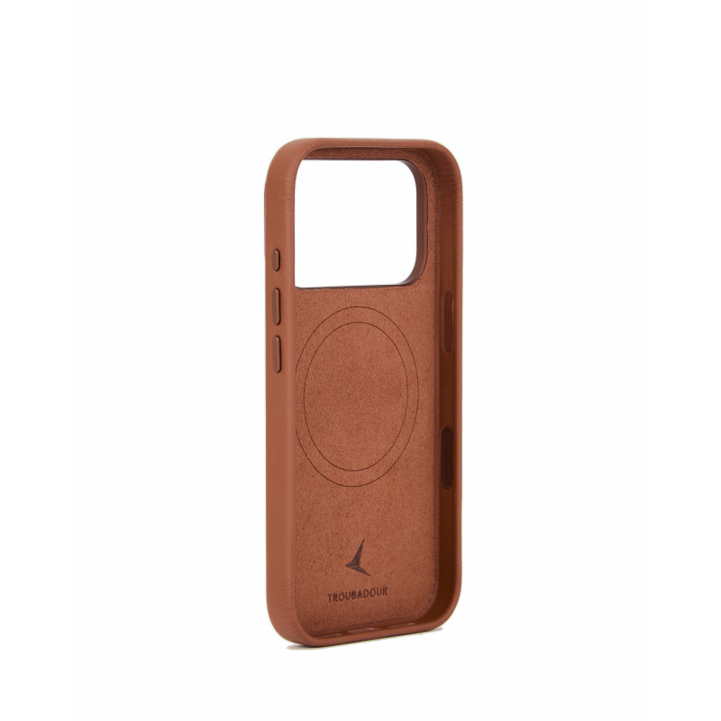 Mujjo Troubadour kožené puzdro pre Apple iPhone 18 Pro / 17 Pro, MagSafe, svetlohnedé