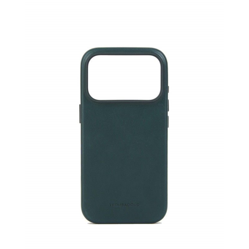 Mujjo Troubadour kožené puzdro pre Apple iPhone 18 Pro / 17 Pro, MagSafe, obsidiánovozelené
