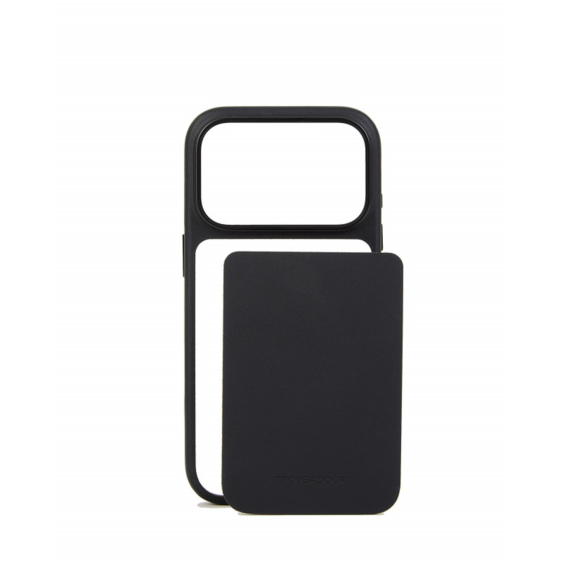 Mujjo Troubadour Modular kožené puzdro pre Apple iPhone 18 Pro / 17 Pro, MagSafe, čierne