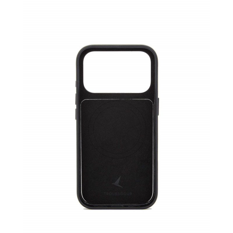 Mujjo Troubadour Modular kožené puzdro pre Apple iPhone 18 Pro / 17 Pro, MagSafe, čierne