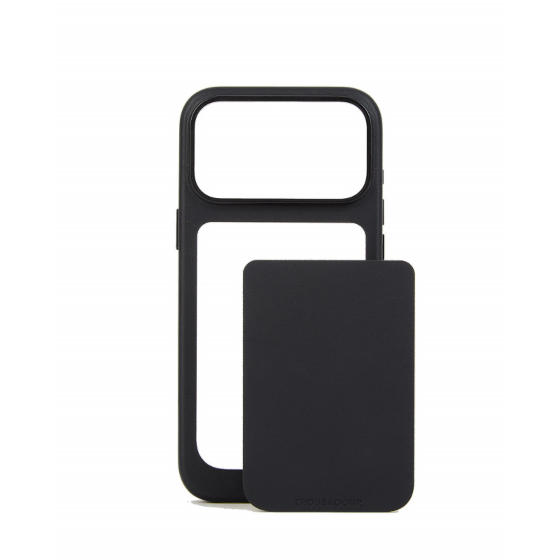Mujjo Troubadour Modular Leather Case kožené puzdro pre Apple iPhone 18 Pro Max / 17 Pro Max, MagSafe, čierne