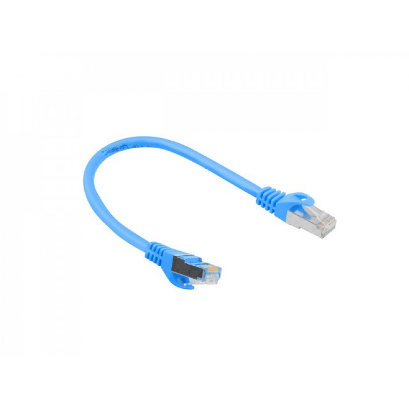 Lanberg PCF6-10CC-0025-B sieťový kábel Cat6 F/UTP, 0,25 m, modrý