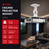 Maclean MC-208 W stropný držiak na projektory, oceľ, 180–310 mm, do 15 kg, biely