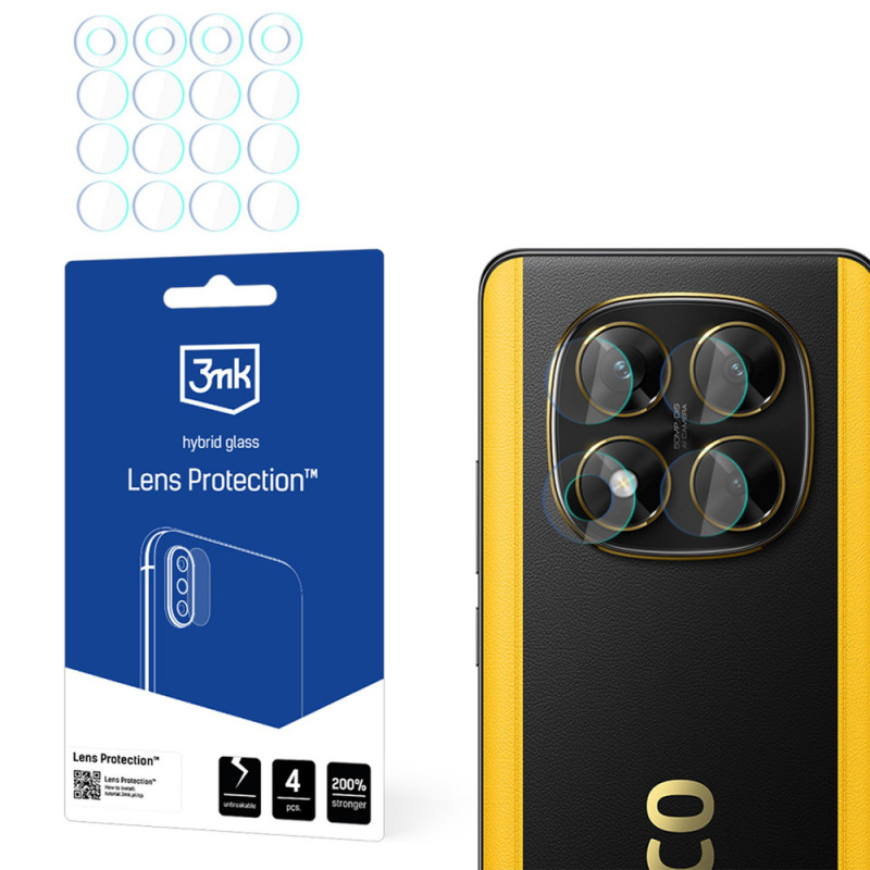 3MK Lens Protection Xiaomi POCO X7 hybridné sklo na objektív fotoaparátu (4 ks)