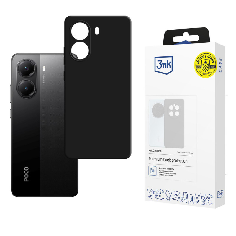 3MK Matt Case Pro puzdro na Poco X7 Pro 5G, čierne