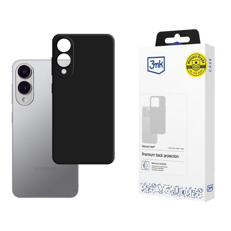 3MK silikónové puzdro pre Samsung Galaxy S25 Edge, čierne