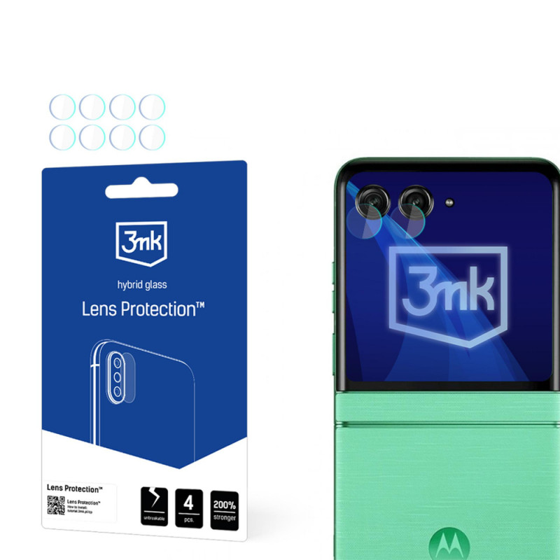 3MK Lens Protection hybridné sklo na šošovku fotoaparátu Motorola Razr 60 (4 ks)