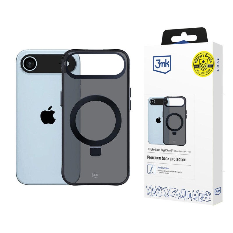 3mk Smoke Case Mag&Stand puzdro pre Apple iPhone Air, čierne