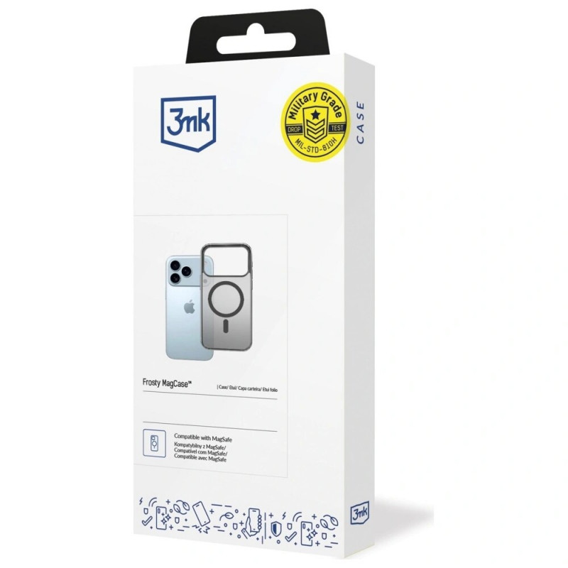3mk Frosty MagCase kryt pre Apple iPhone 17 Pro Max, čierny