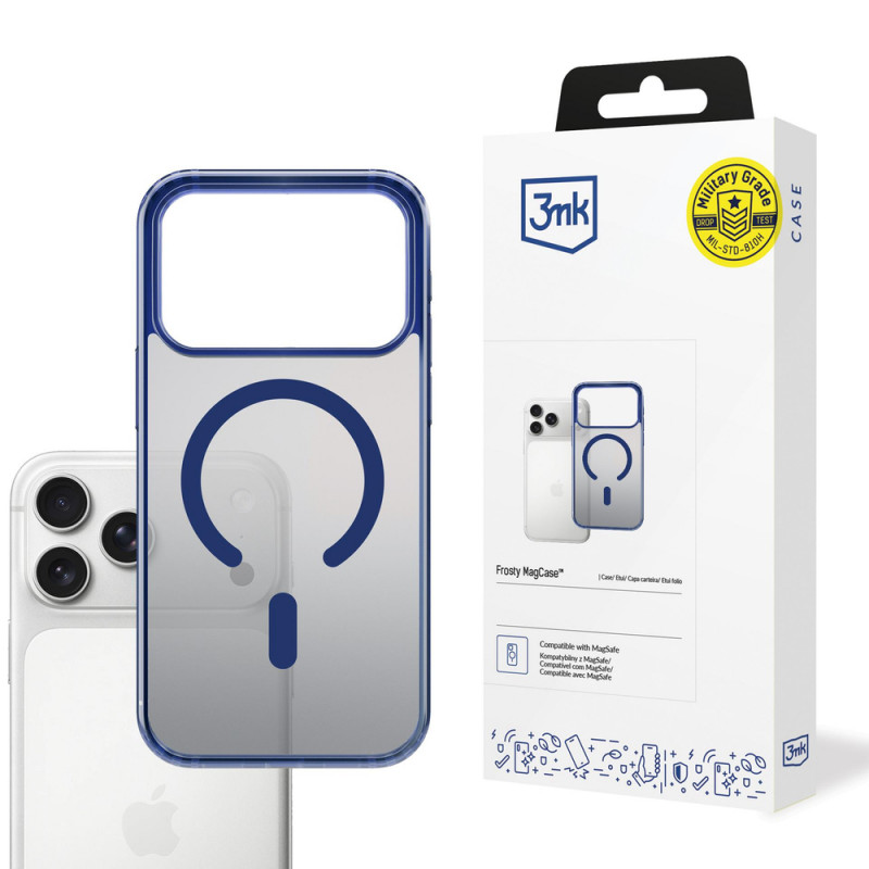 3mk Frosty MagCase kryt pre Apple iPhone 17 Pro Max, modrý