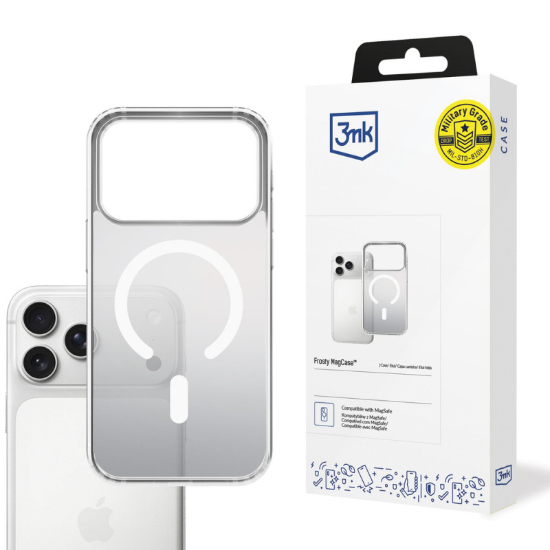 3mk Frosty MagCase kryt pre Apple iPhone 17 Pro Max, biely