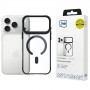 3mk Satin Armor MagCase kryt pre Apple iPhone 17 Pro Max, priehľadný čierny