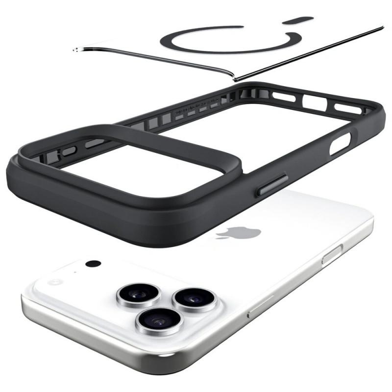 3mk Satin Armor MagCase kryt pre Apple iPhone 17 Pro Max, priehľadný čierny