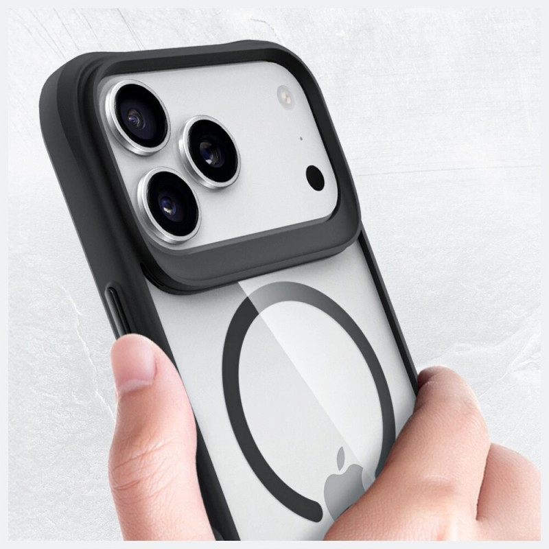 3mk Satin Armor MagCase kryt pre Apple iPhone 17 Pro Max, priehľadný čierny