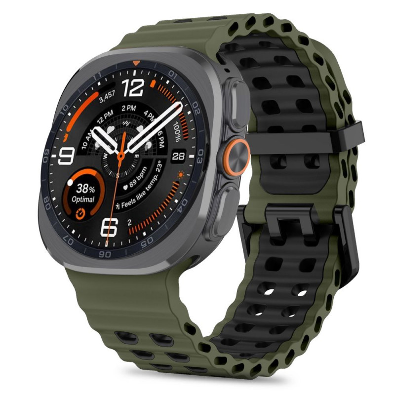 Tech-Protect Iconband Pro remienok pre Samsung Galaxy Watch Ultra 1 / 2 (2024-2026), 47 mm, vojenský zelený/čierny