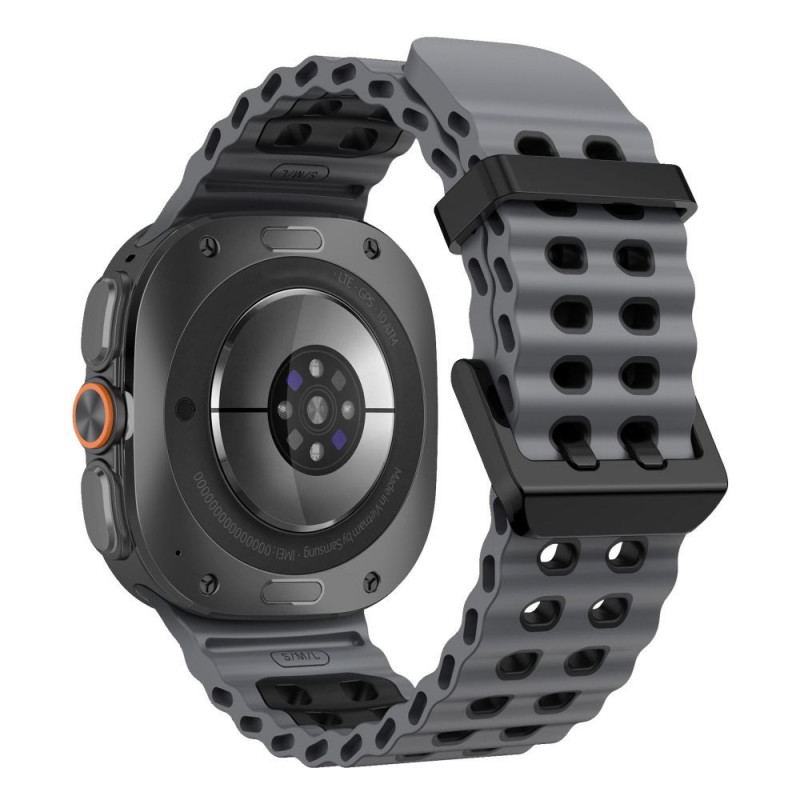 Tech-Protect Iconband Pro remienok pre Samsung Galaxy Watch Ultra 1 / 2 (2024-2026), 47 mm, sivo-čierny