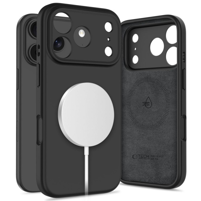 Tech-Protect Silicone MagSafe puzdro pre Apple iPhone 17 Pro Max, čierna