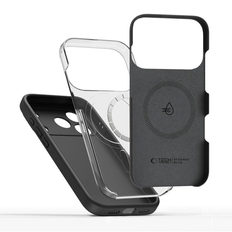 Tech-Protect Silicone MagSafe puzdro pre Apple iPhone 17 Pro Max, čierna