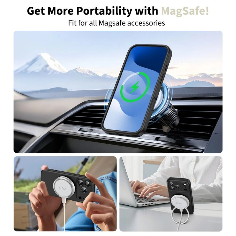 Tech-Protect Silicone MagSafe puzdro pre Apple iPhone 17 Pro Max, čierna