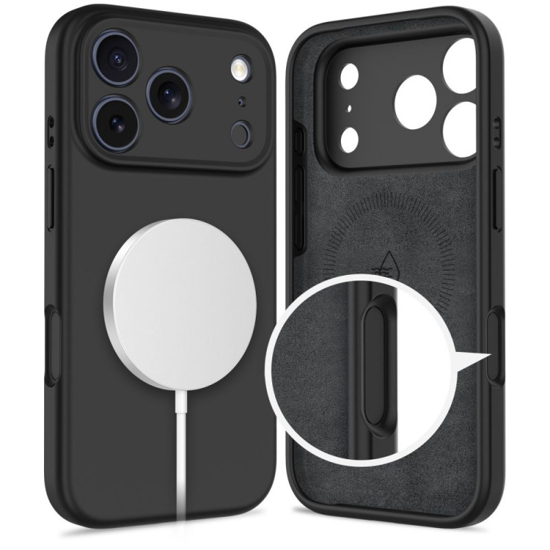 Tech-Protect Silicone MagSafe puzdro pre Apple iPhone 17 Pro Max, čierna