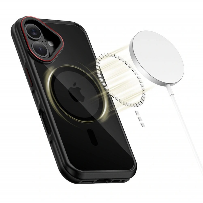 Tech-Protect MagHybrid MagSafe puzdro pre Apple iPhone 17, čierna/červená