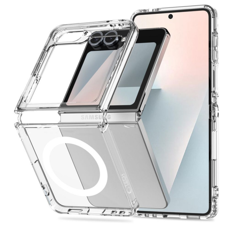 Puzdro Tech-Protect Flexair Hybrid MagSafe pre Samsung Galaxy Z Flip 6 / 7 FE, priehľadné