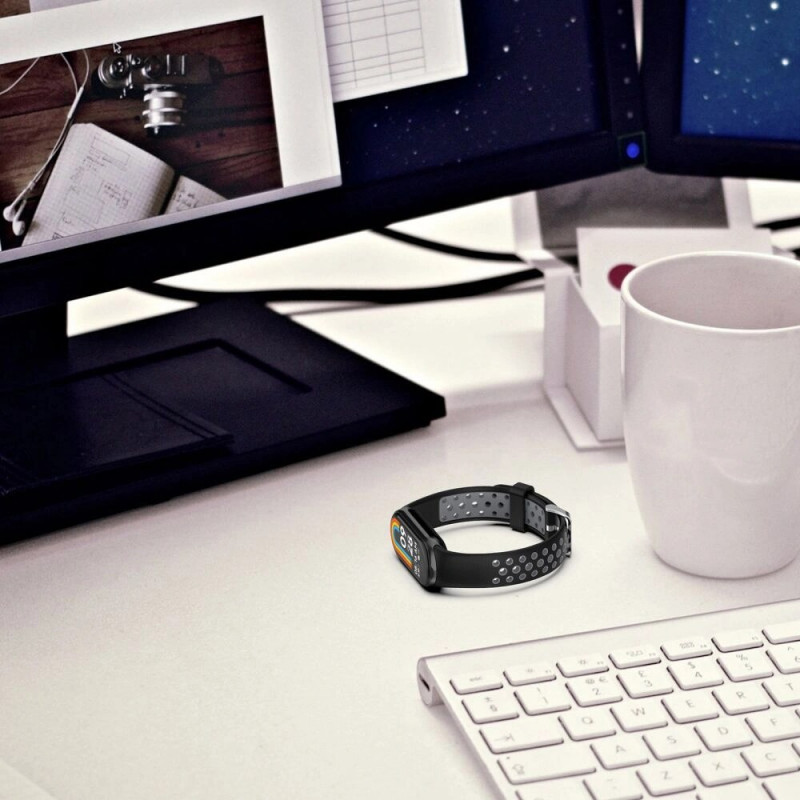 Tech-Protect IconBand Air remienok pre Xiaomi Smart Band 8 / 9 / 10 / NFC, čierny/červený