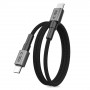 Tech-Protect Ultraboost DNA MagTwist kábel USB-C PD 100W / 5A, 100 cm, železno sivý