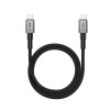 Tech-Protect Ultraboost DNA MagTwist kábel USB-C PD 100W / 5A, 200 cm, železno sivý