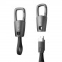 Tech-Protect Ultraboost DNA kábel USB-C / USB-C na kľúče PD 60W / 3A, 17 cm, železno sivý