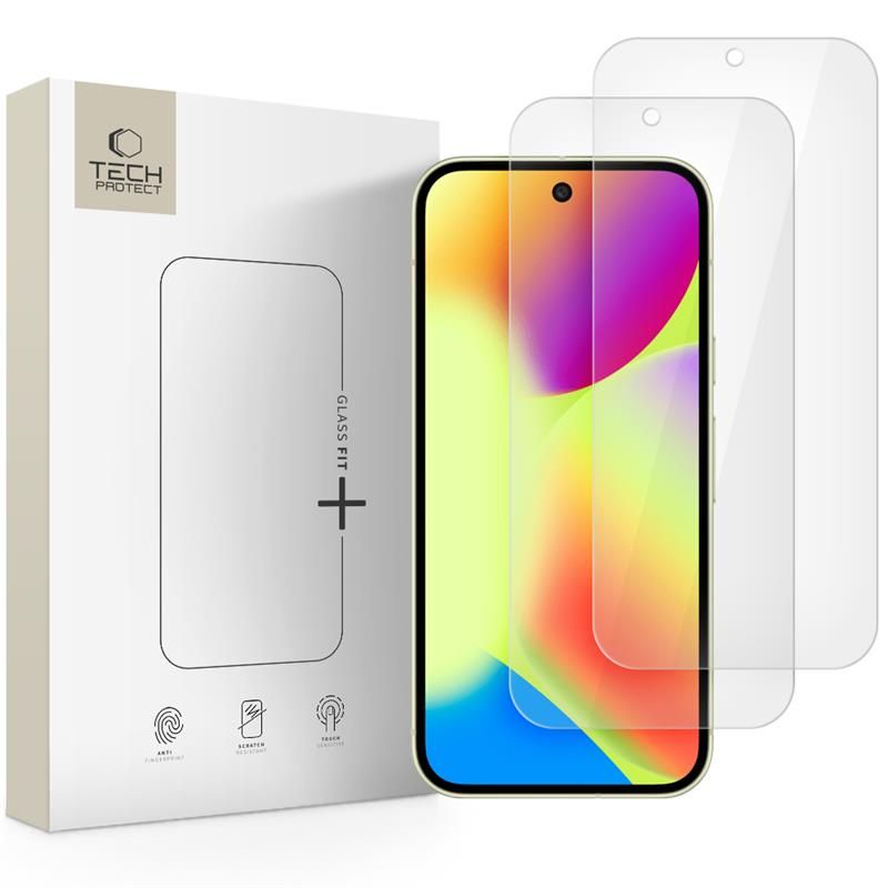 Tech-Protect Glass Fit+ tvrdené sklo pre Google Pixel 9 / 9 Pro / 10 / 10 Pro / 11 / 11 Pro, priehľadné (2 ks)
