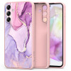 Tech-Protect Icon silikónové puzdro pre Samsung Galaxy S25 FE, mramor, ružové