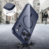 Tech-Protect MagMat MagSafe puzdro pre Apple iPhone 17 Pro, tmavomodré/priehľadné