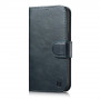 iCarer Oil Wax Wallet Case 2in1 kožené puzdro s klapkou pre iPhone 14 Plus, Anti-RFID, modré (WMI14220723-BU)