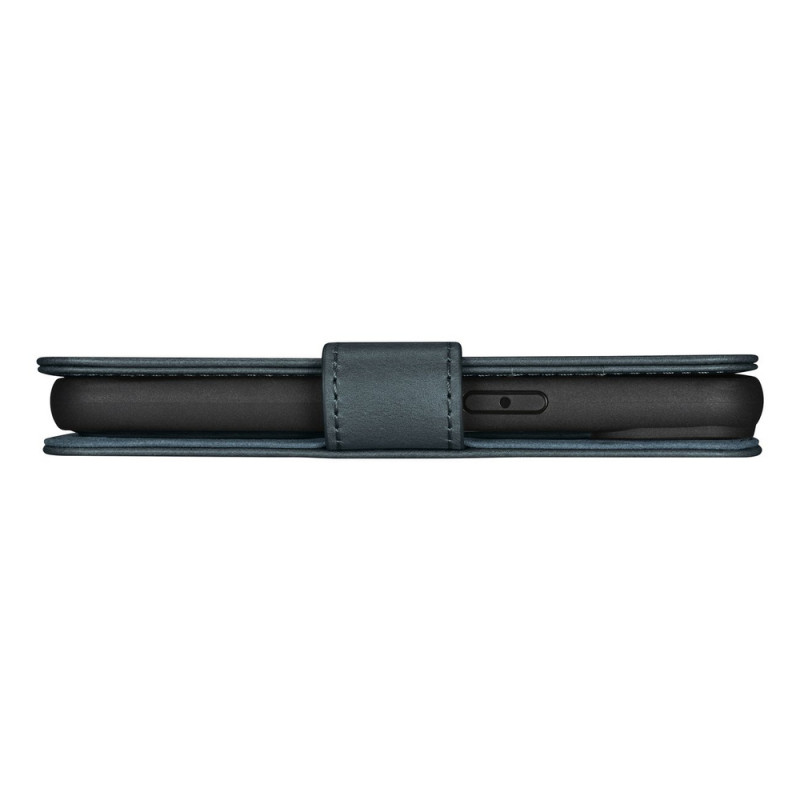 iCarer Oil Wax Wallet Case 2in1 kožené puzdro s klapkou pre iPhone 14 Plus, Anti-RFID, modré (WMI14220723-BU)