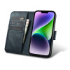iCarer Oil Wax Wallet Case 2in1 kožené puzdro s klapkou pre iPhone 14 Plus, Anti-RFID, modré (WMI14220723-BU)