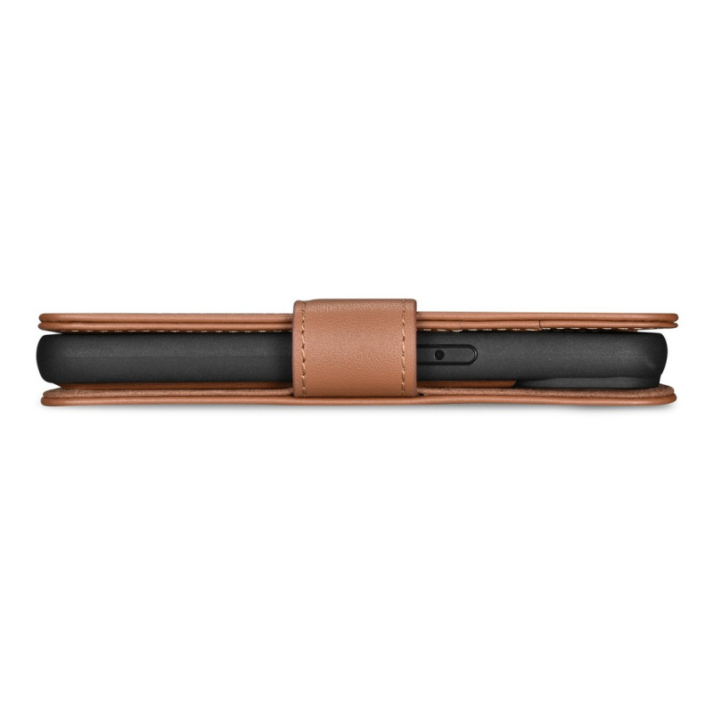iCarer Wallet Case 2in1 kožené puzdro s klapkou pre iPhone 14 Plus, Anti-RFID, hnedé (WMI14220727-BN)