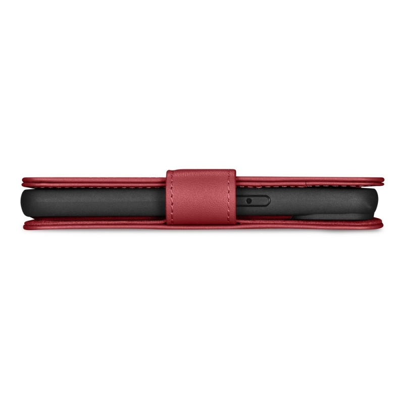 iCarer Wallet Case 2in1 kožené puzdro s klapkou pre iPhone 14 Plus, Anti-RFID, červené (WMI14220727-RD)