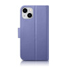 iCarer Wallet Case 2in1 kožené puzdro s klapkou pre iPhone 14 Plus, Anti-RFID, svetlofialové (WMI14220727-LP)